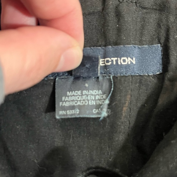 French Connection Strapless Dress Size 6 (US 2) Black Blue Beaded 100% Cotton - Picture 8 of 9